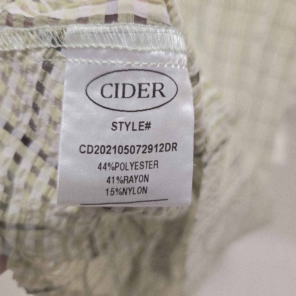 Cider Checked Patterned Ruched Midi Dress - Picture 9 of 10